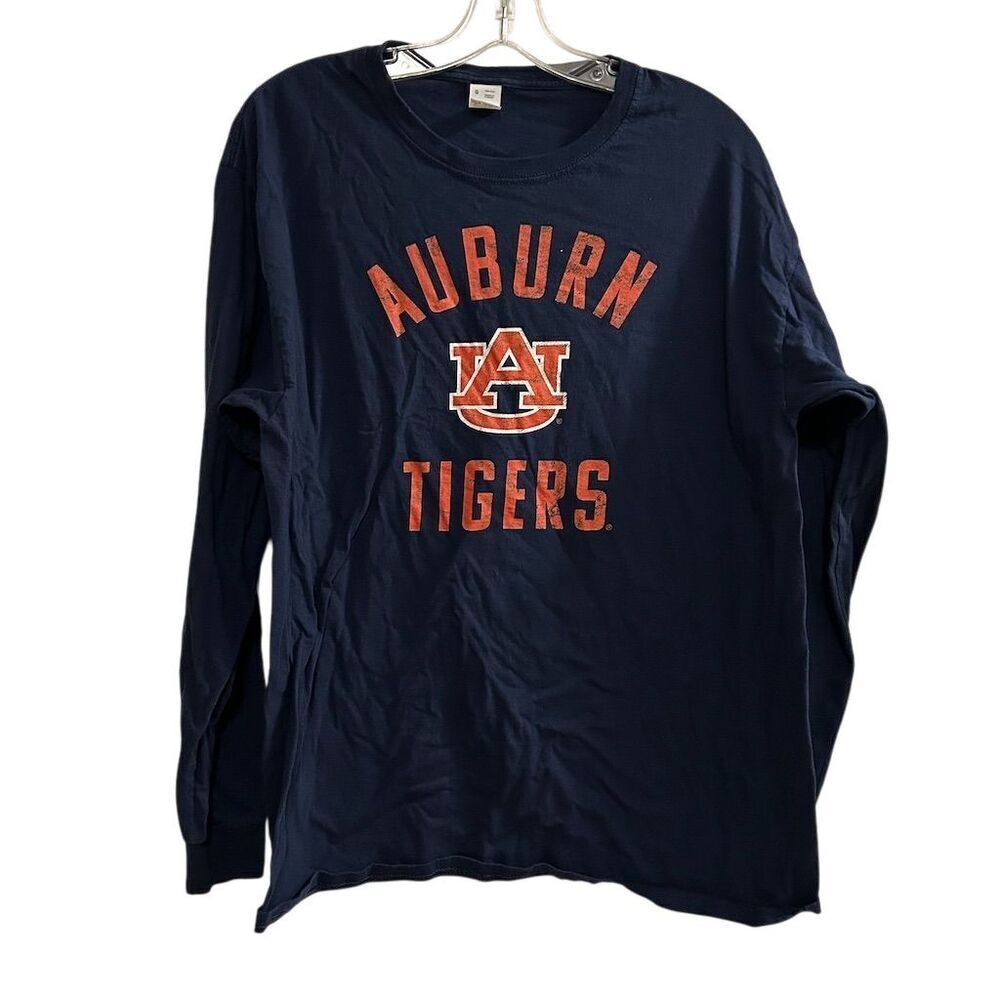 Auburn Tigers‎ Men's Long Sleeve Graphic T-Shirt Blue Size L
